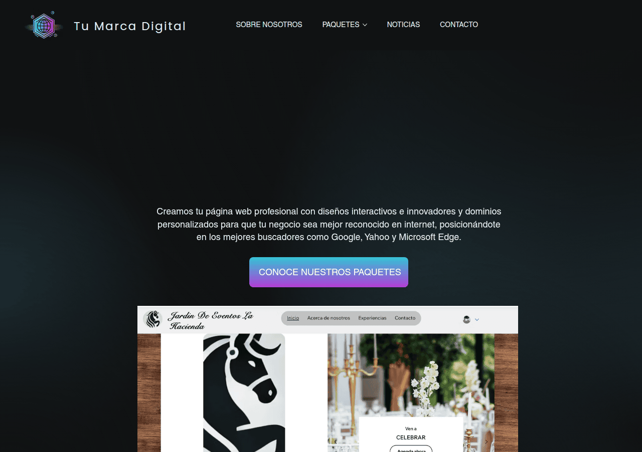 Screenshot of tumarcadigitalmx.com