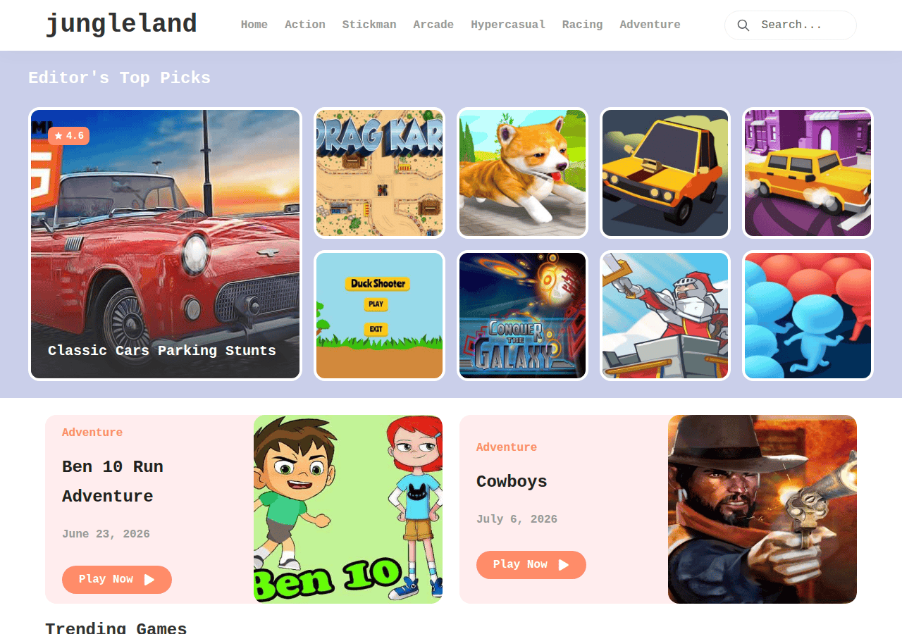 Screenshot of jungleland.site