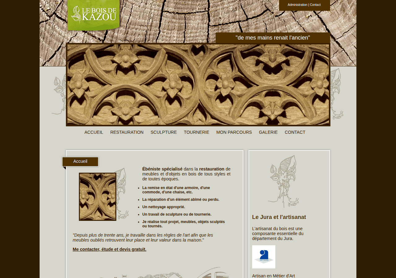 Screenshot of leboisdekazou.com