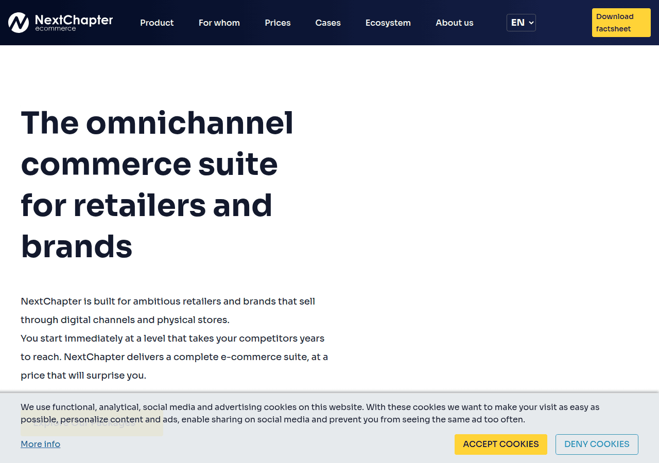 Screenshot of nextchapter-ecommerce.com