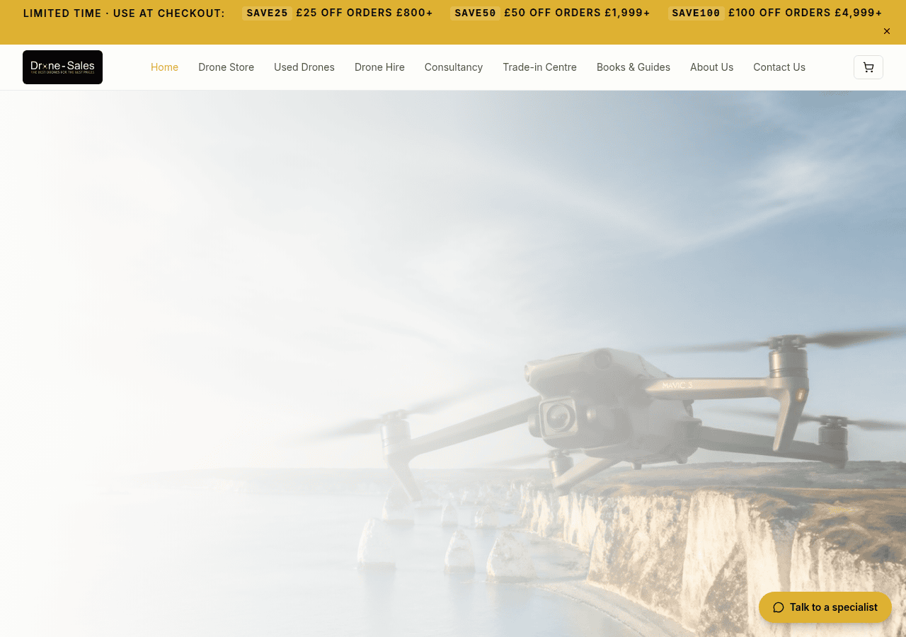 Screenshot of drone-sales.co.uk