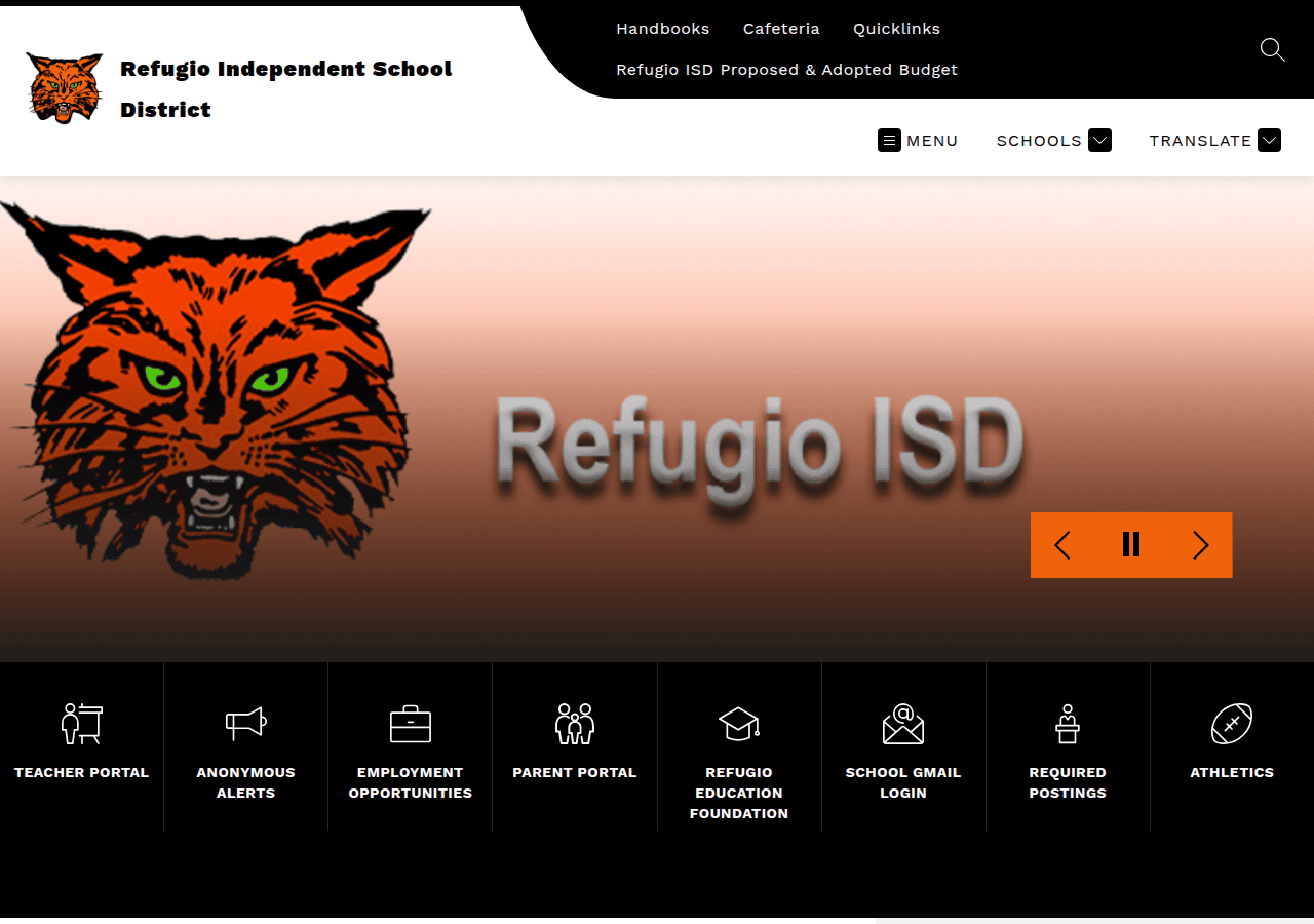 Screenshot of refugioisd.net