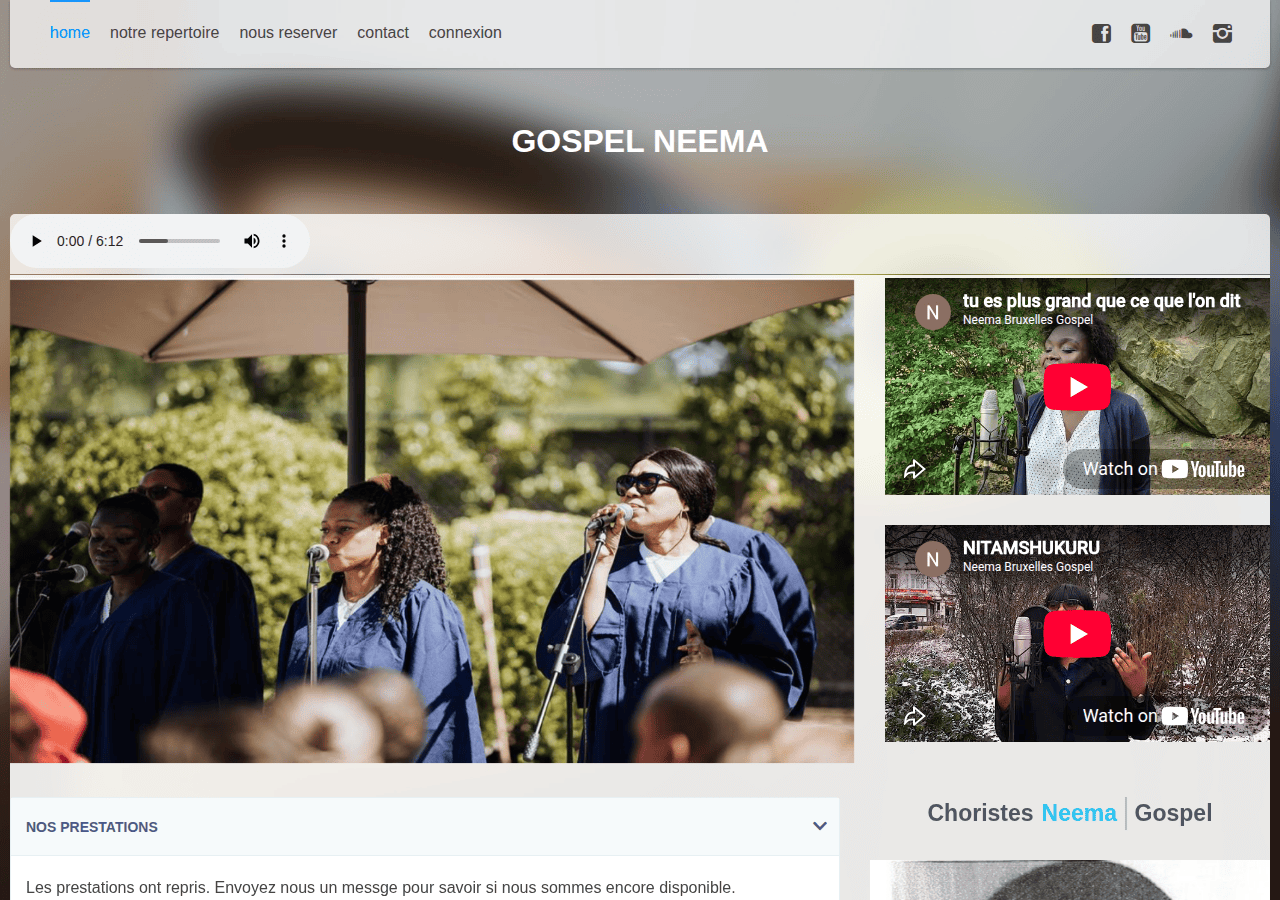 Screenshot of gospelneema.be