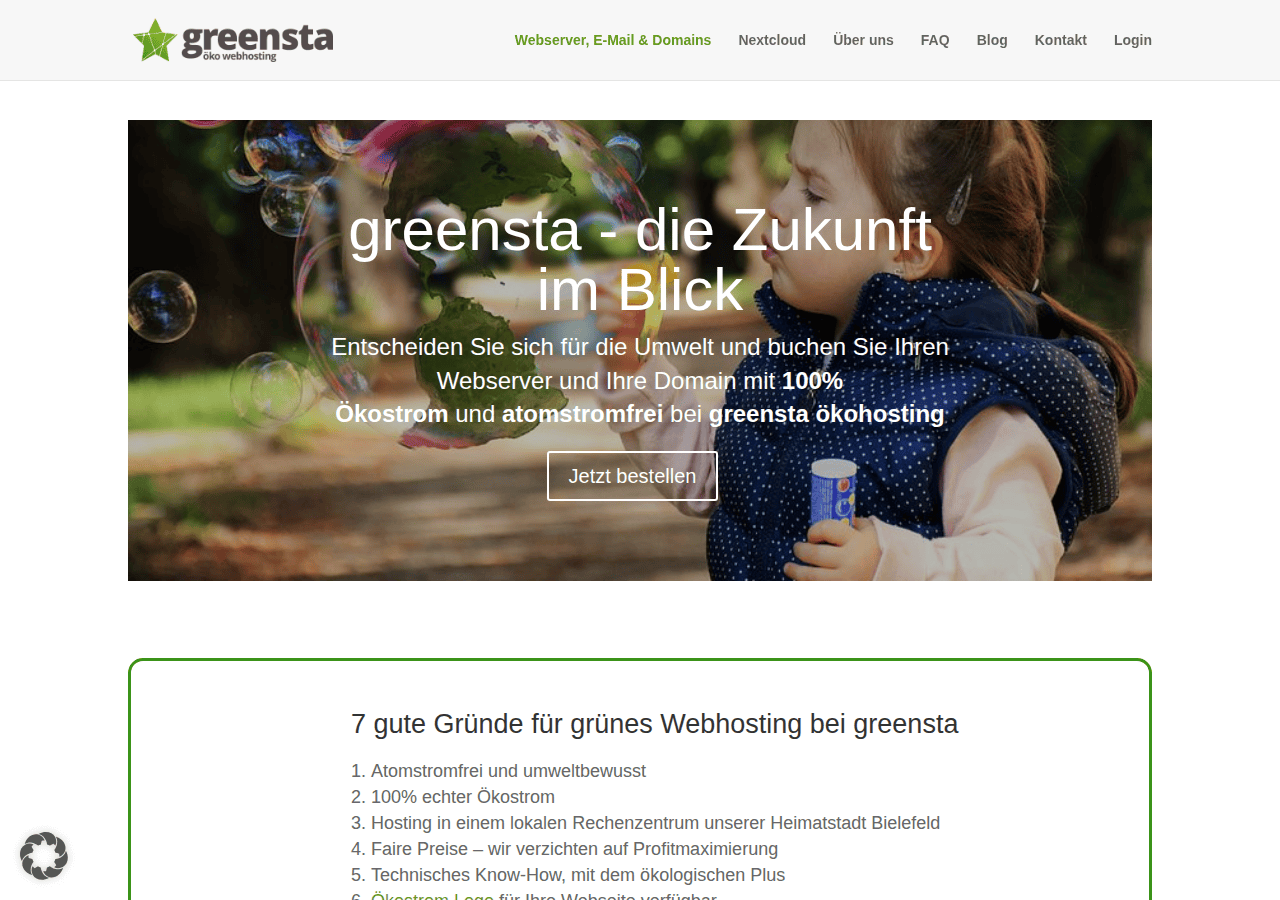 Screenshot of greensta.de