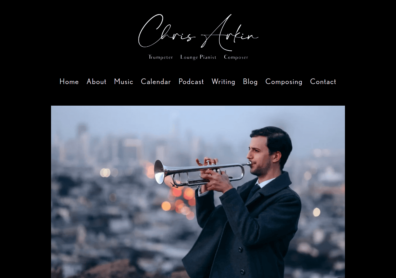 Screenshot of chrisarkin.com