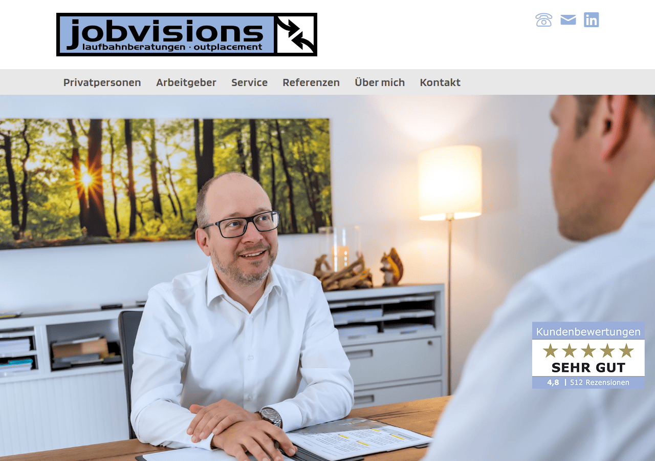Screenshot of jobvisions.ch