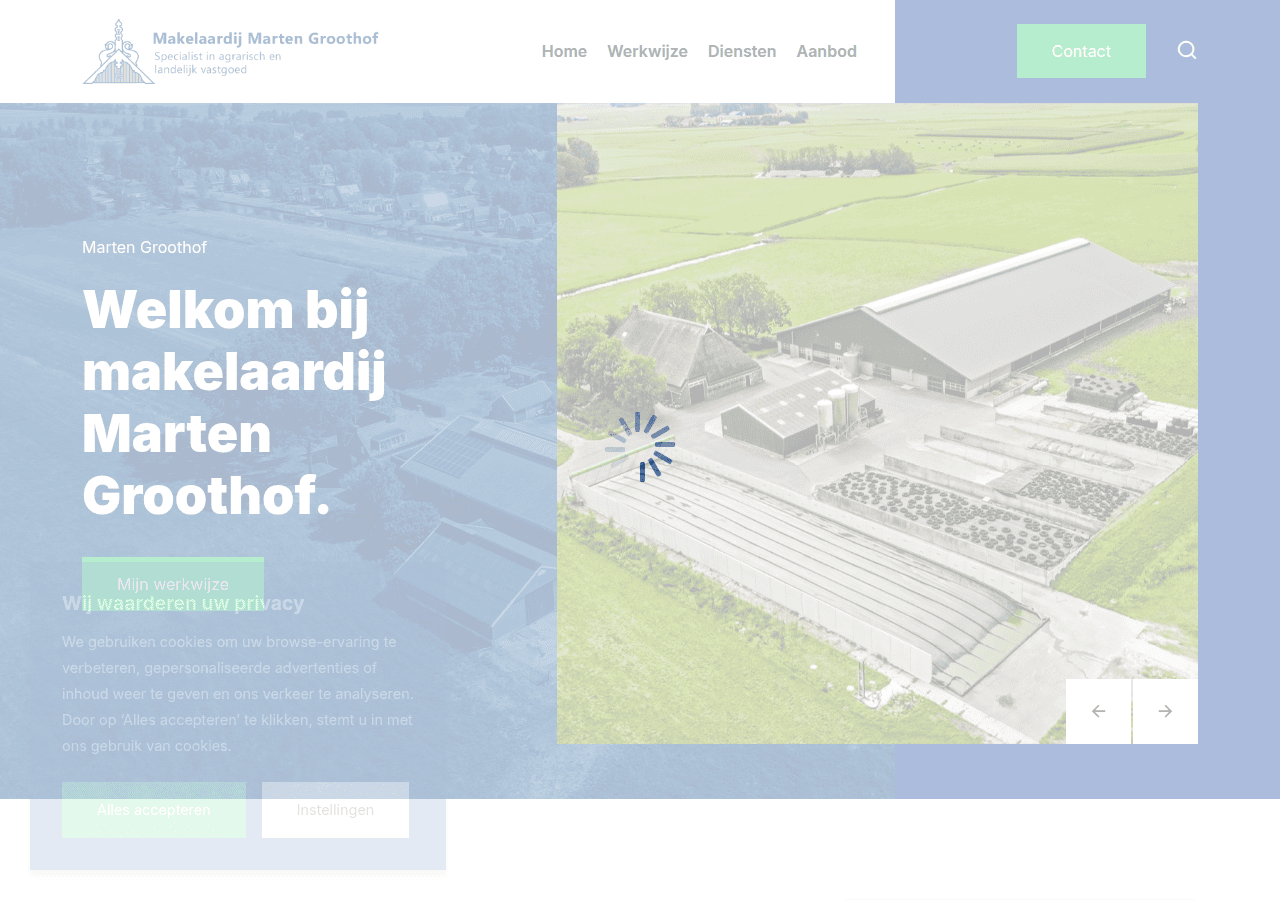 Screenshot of martengroothof.nl