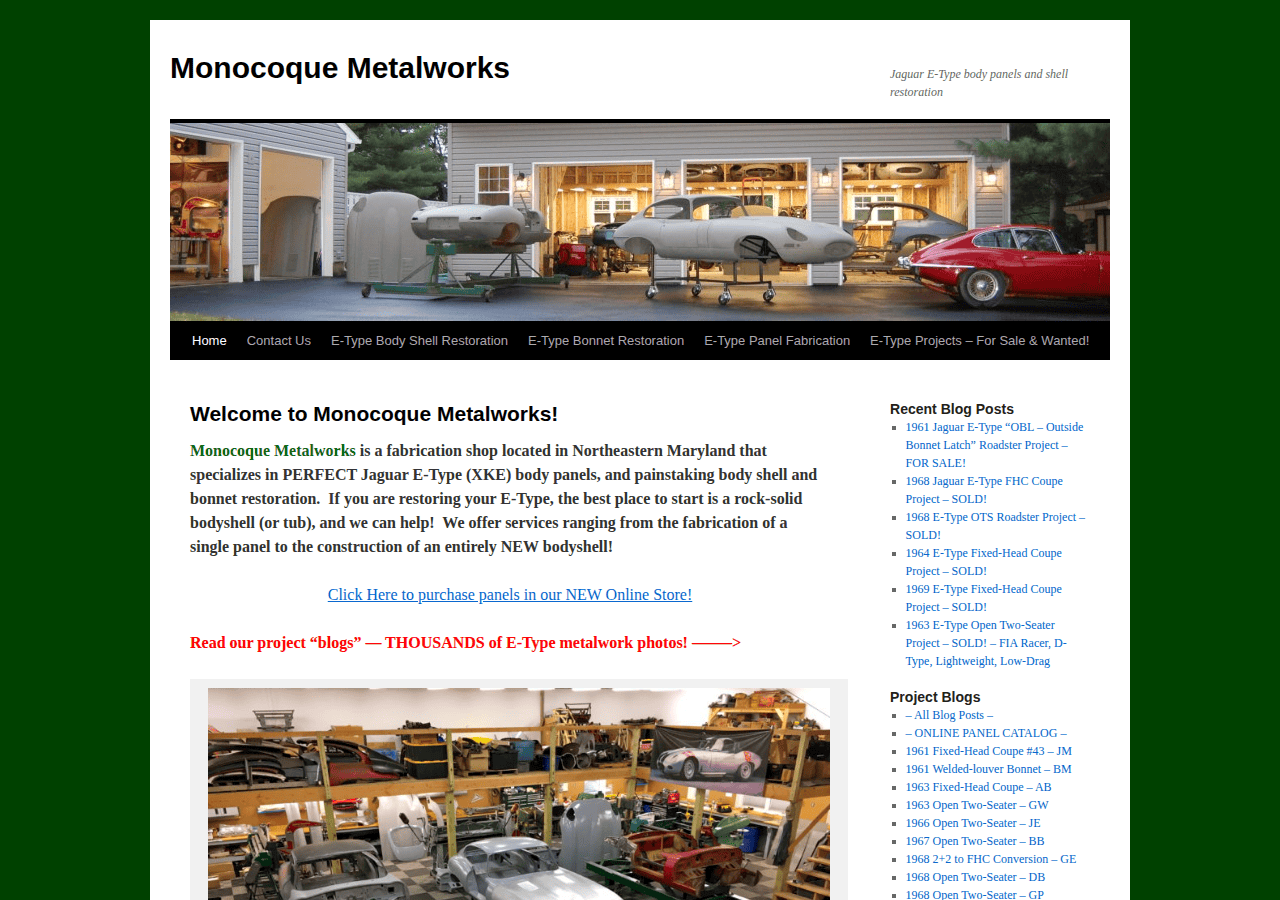 Screenshot of monocoque-metalworks.com