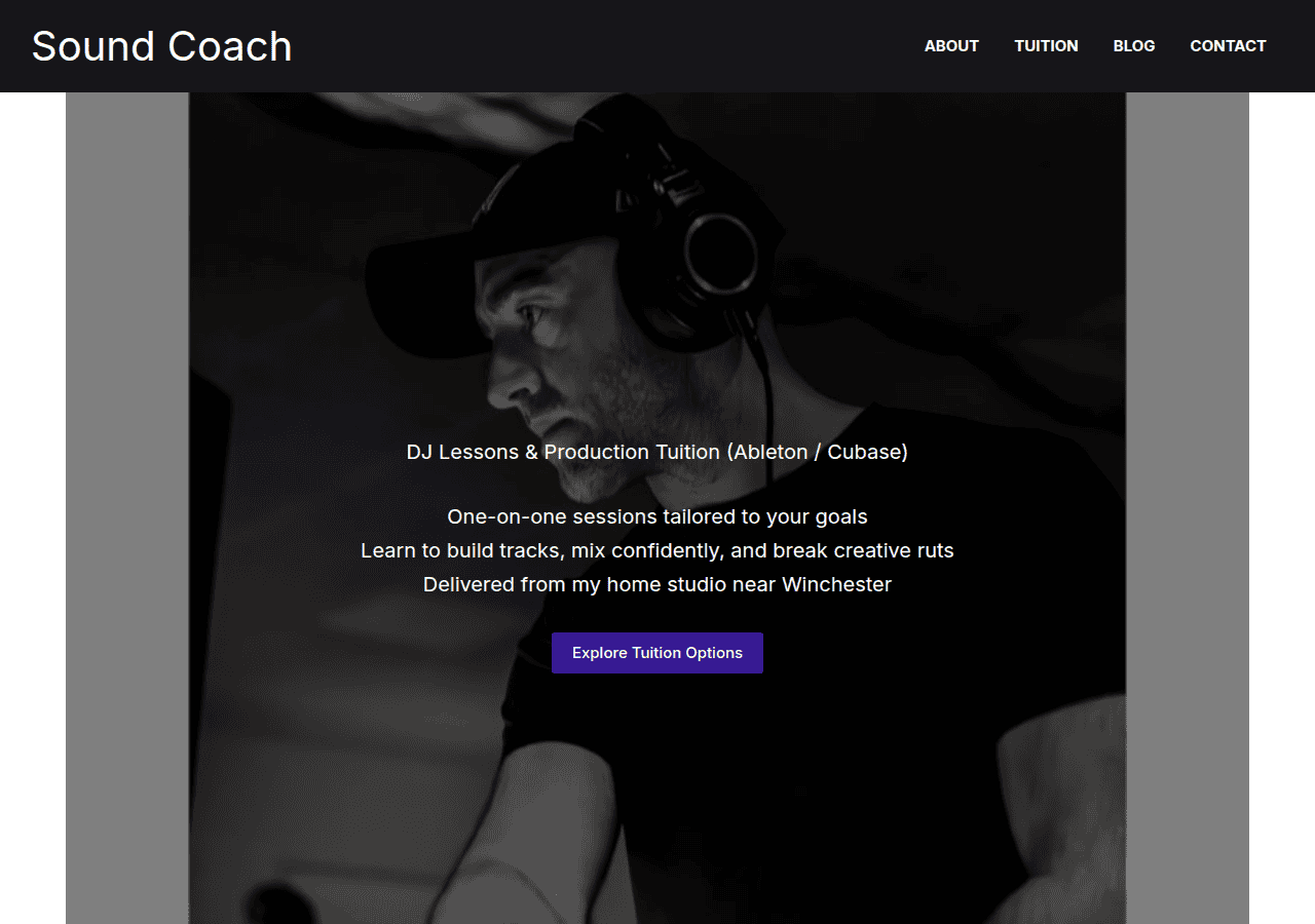 Screenshot of soundcoach.co.uk