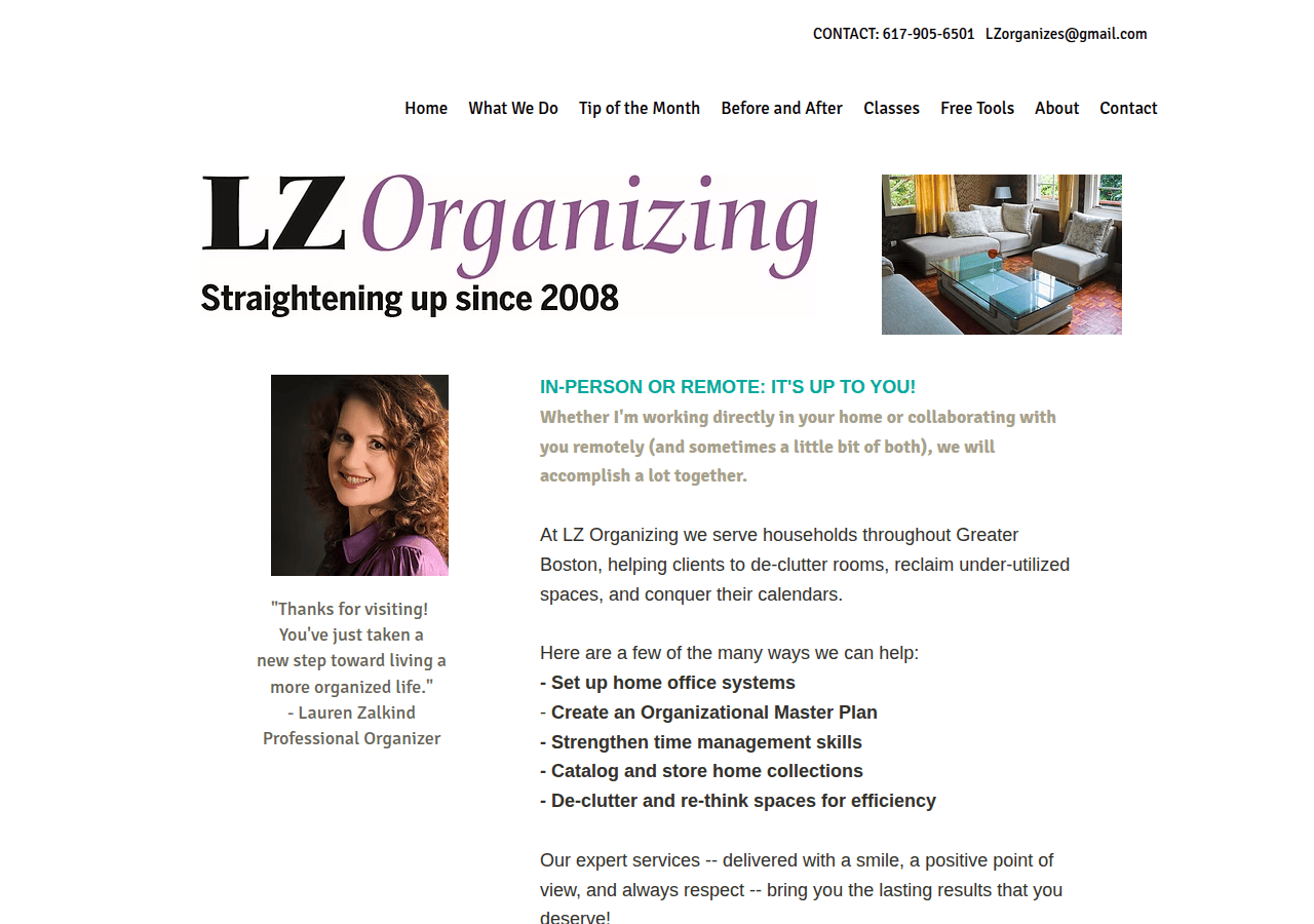 Screenshot of laurenzalkind.com