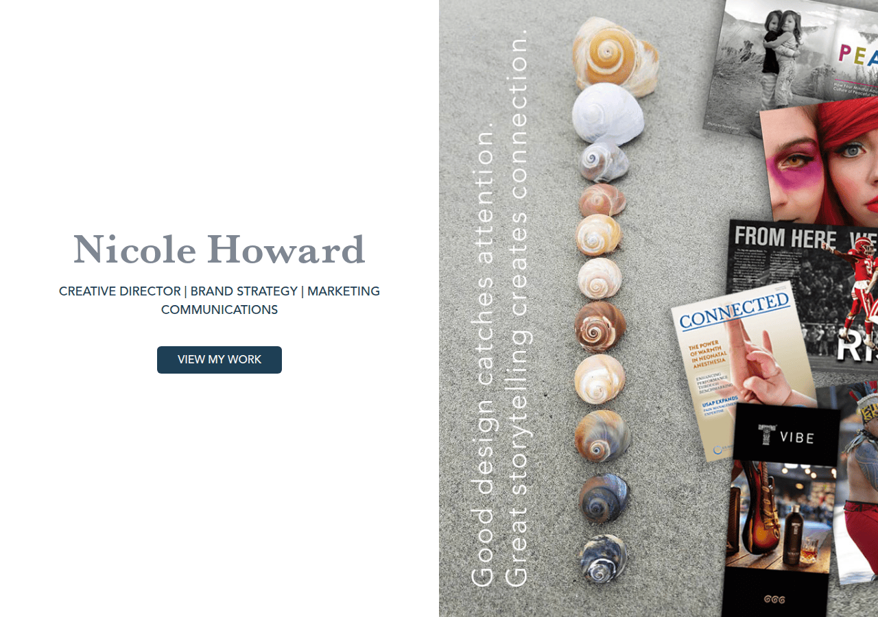 Screenshot of nicolehowardcreative.com
