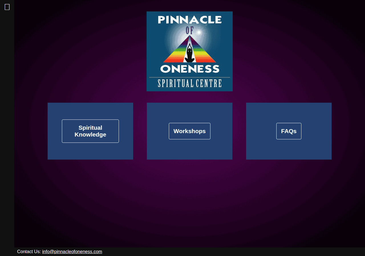 Screenshot of pinnacleofoneness.com