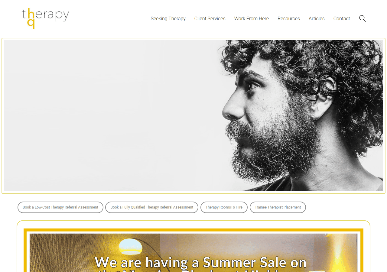 Screenshot of hqtherapy.com
