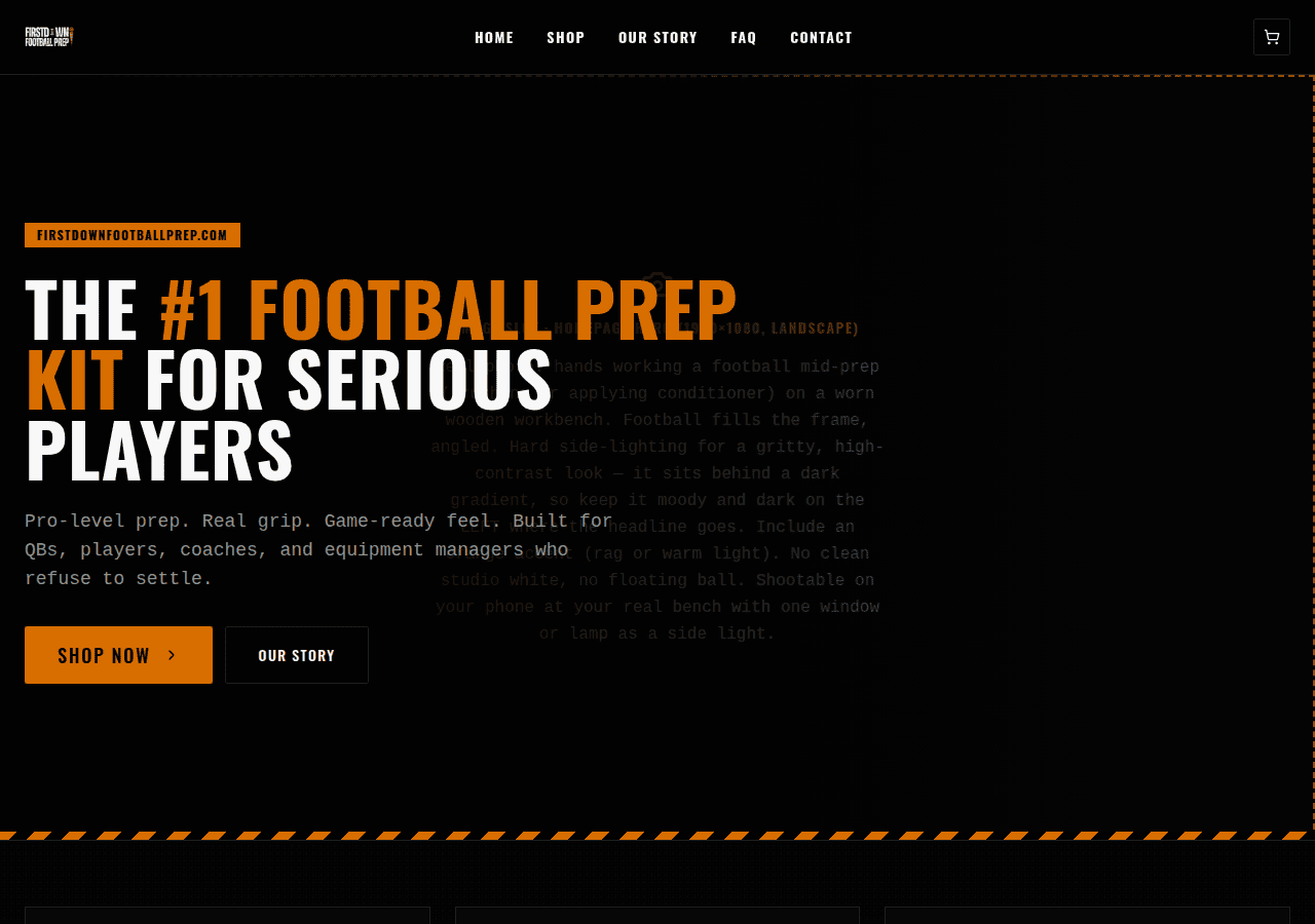 Screenshot of firstdownfbprep.com