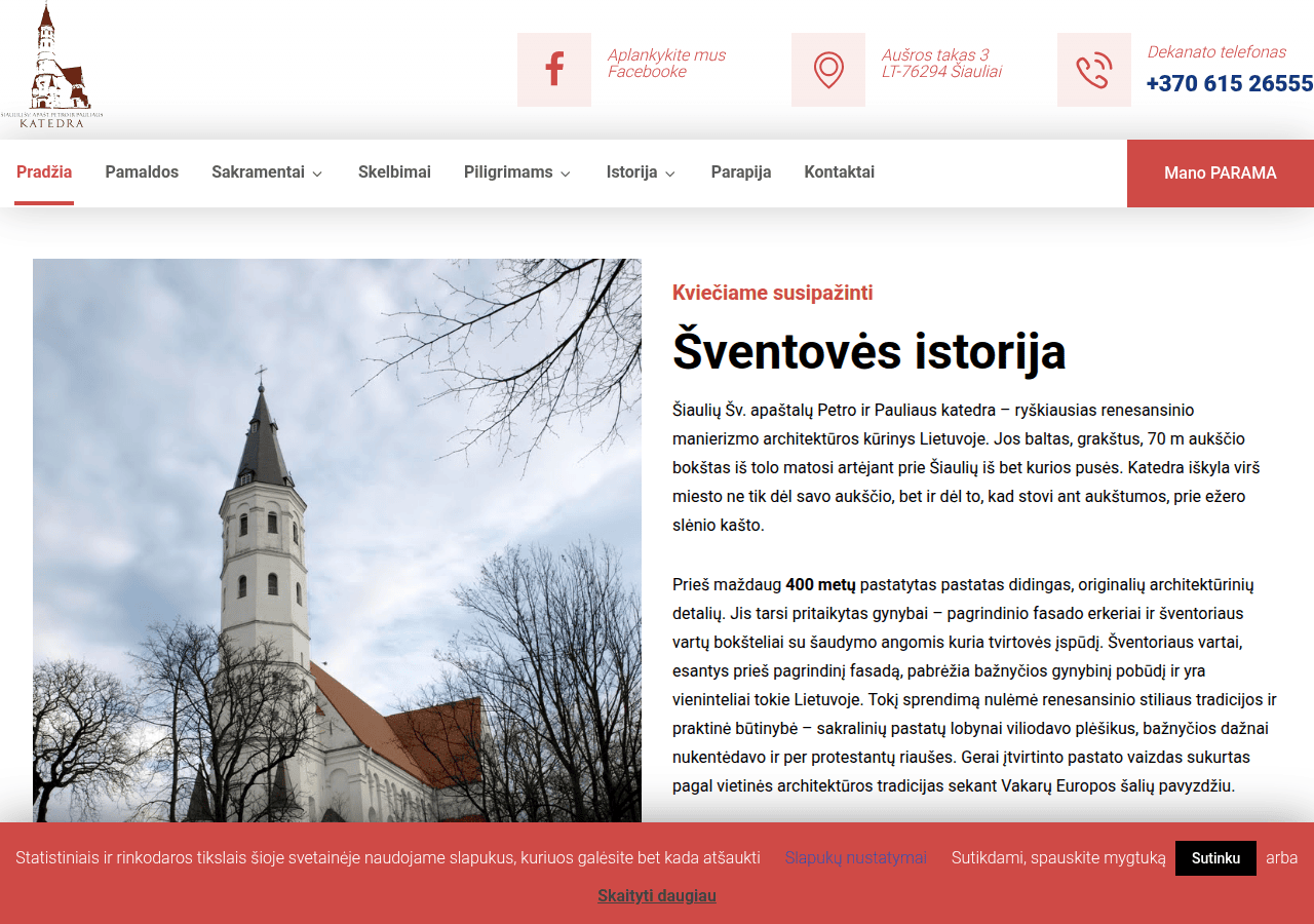 Screenshot of siauliukatedra.lt
