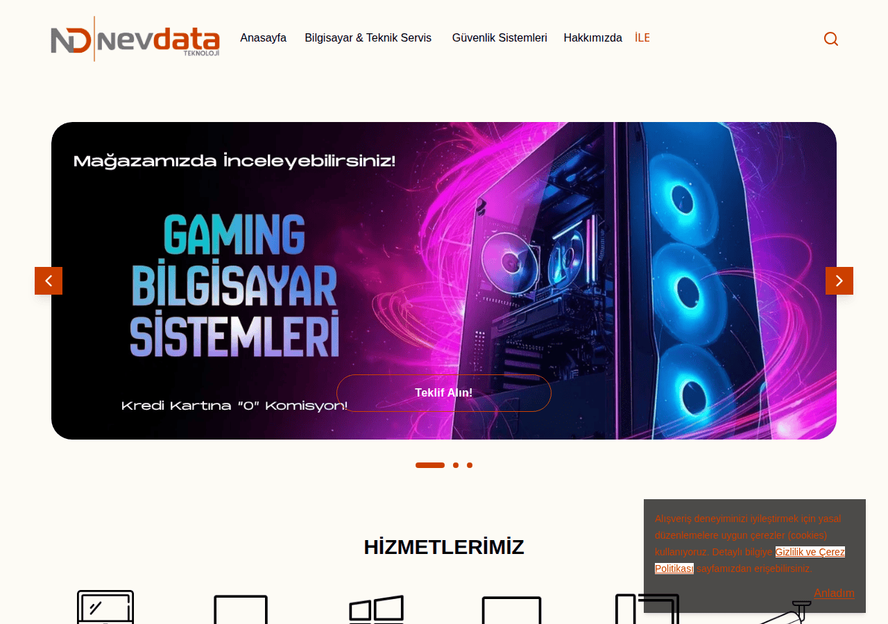 Screenshot of nevdata.com.tr