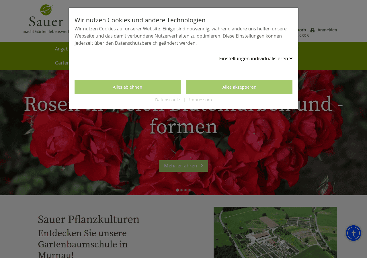 Screenshot of garten-sauer.de