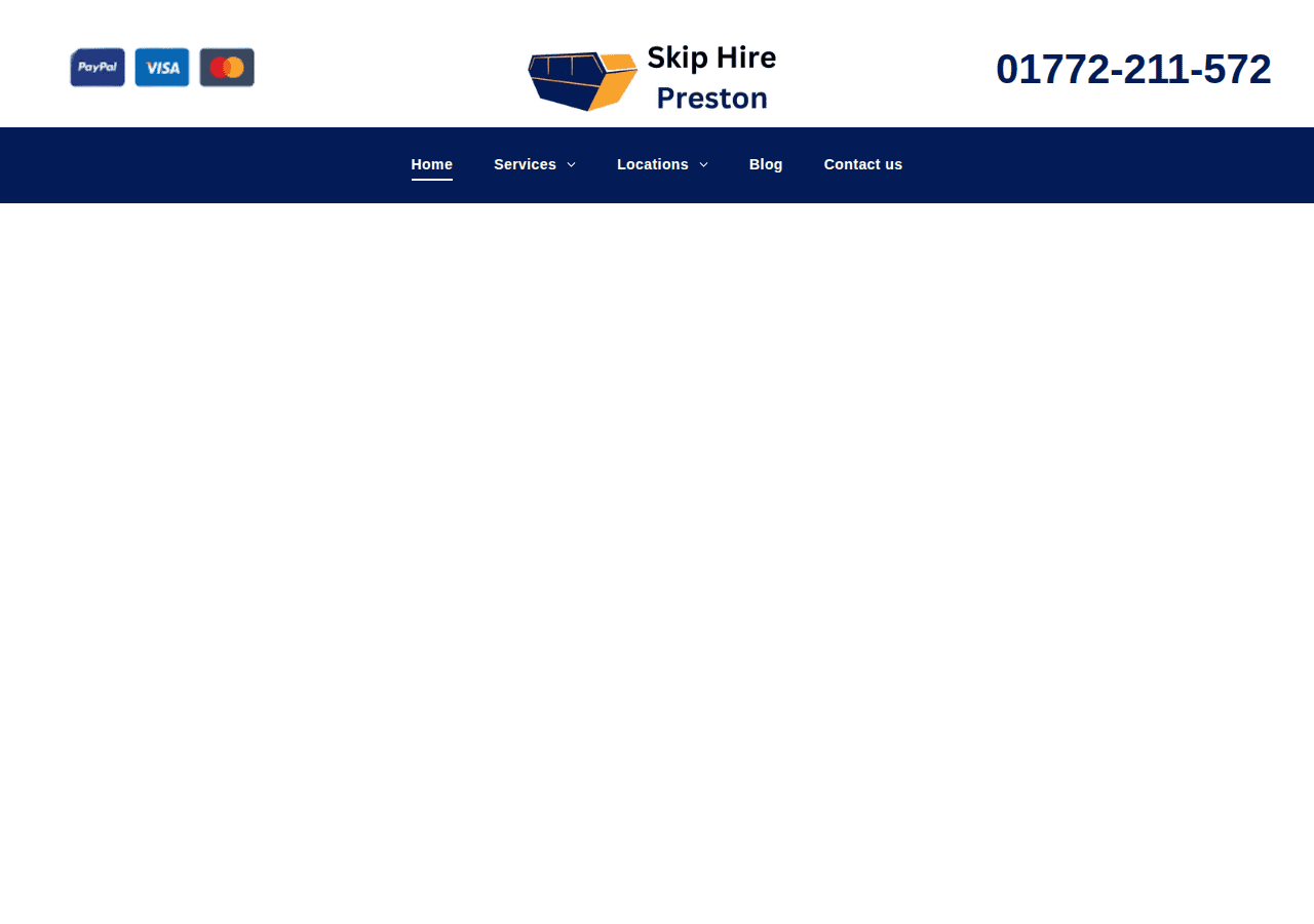 Screenshot of skip-hire-preston.co.uk