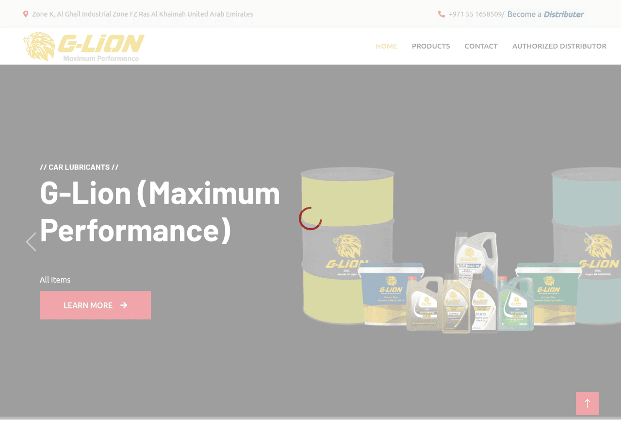 Screenshot of glionlubricants.com