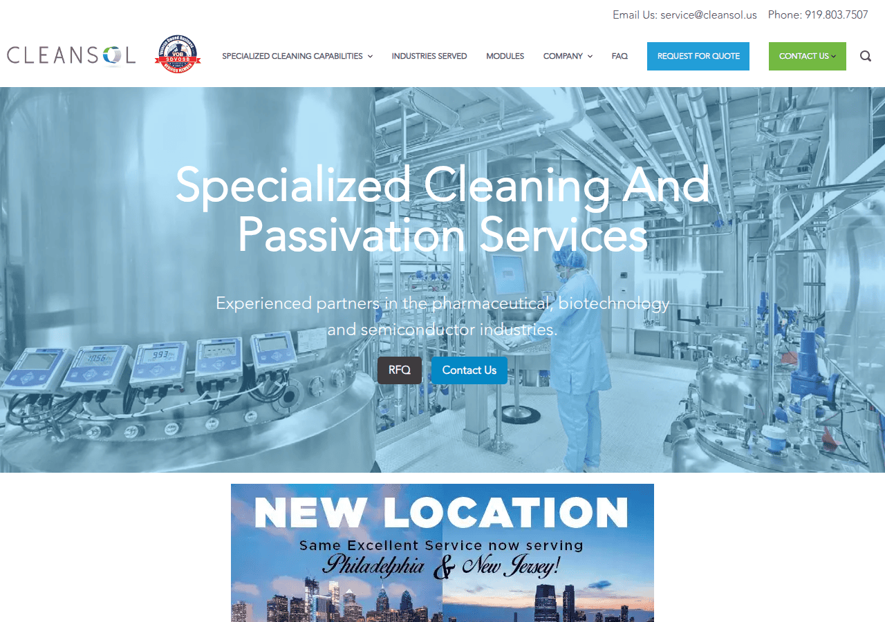 Screenshot of cleansol.us