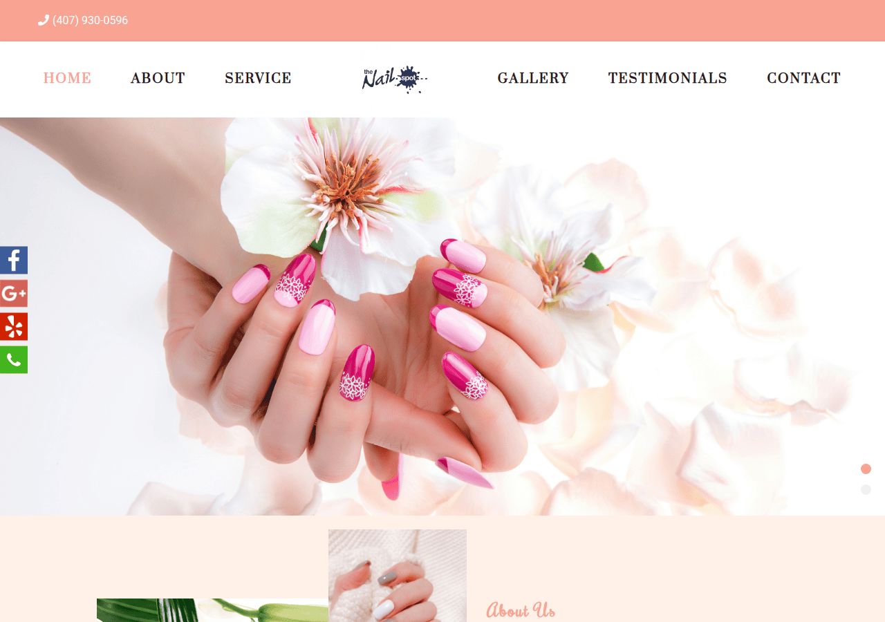 Screenshot of thenailspotorlando.com