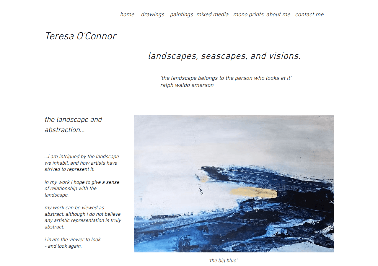 Screenshot of teresaoconnor.net