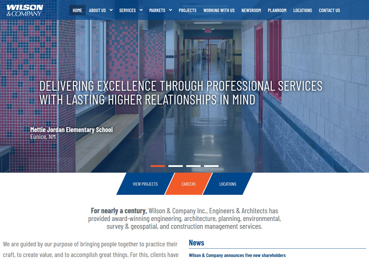 Screenshot of wilsonco.com