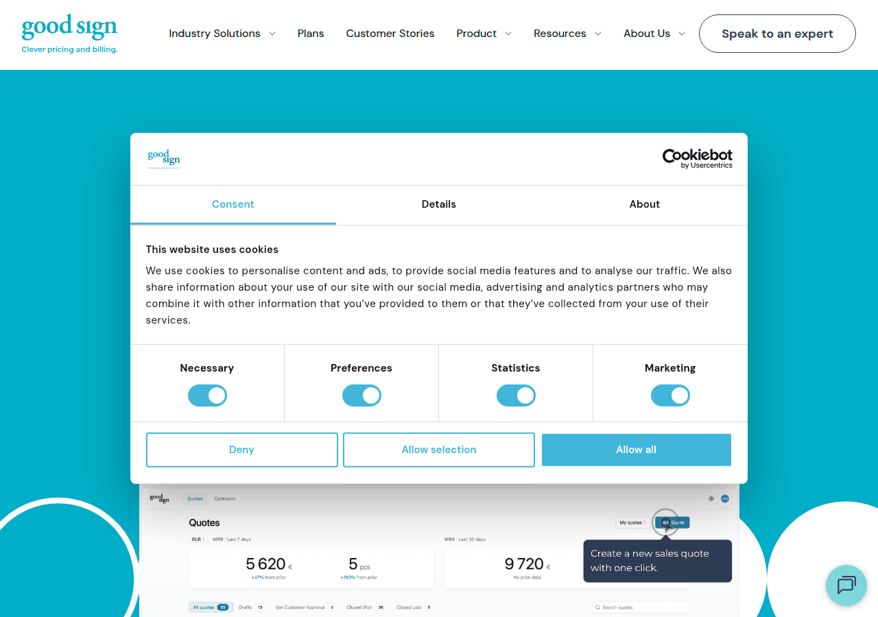 Screenshot of goodsign.com