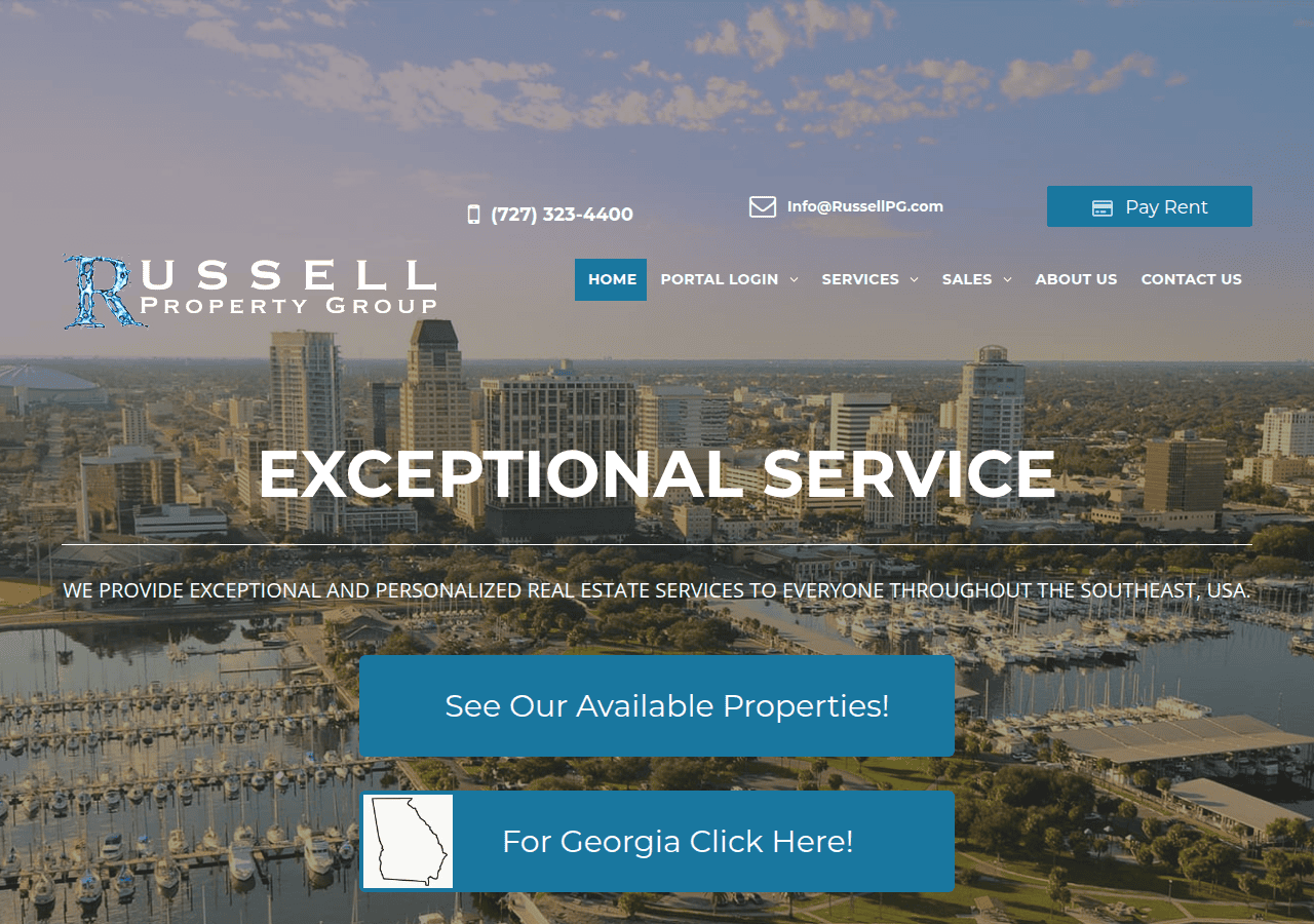 Screenshot of russellpropertymanagement.com
