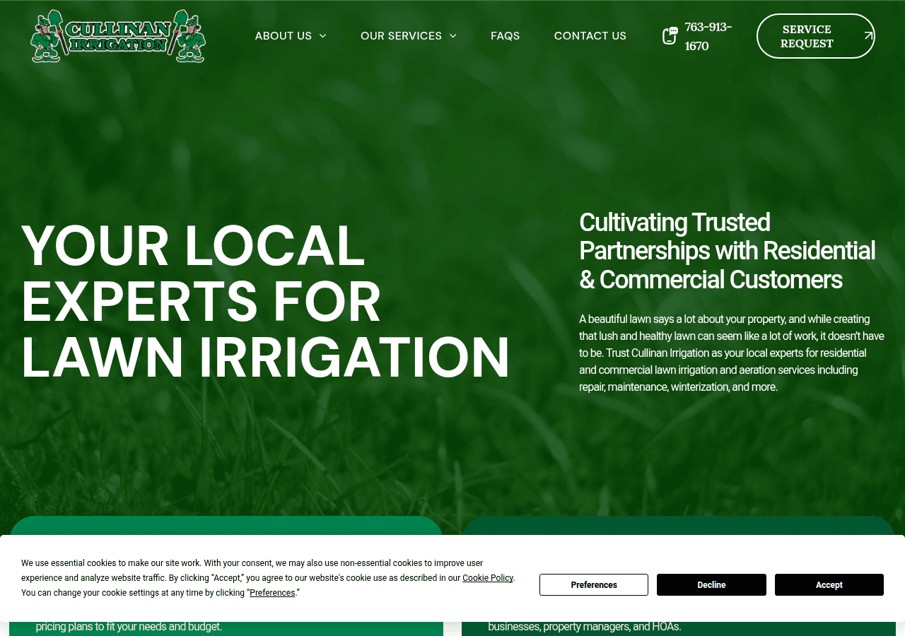 Screenshot of cullinanirrigation.com