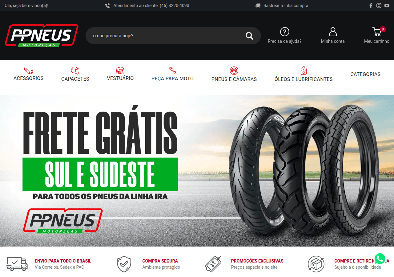 Screenshot of ppneus.com