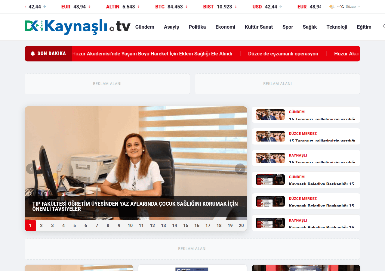 Screenshot of kaynaslitv.com