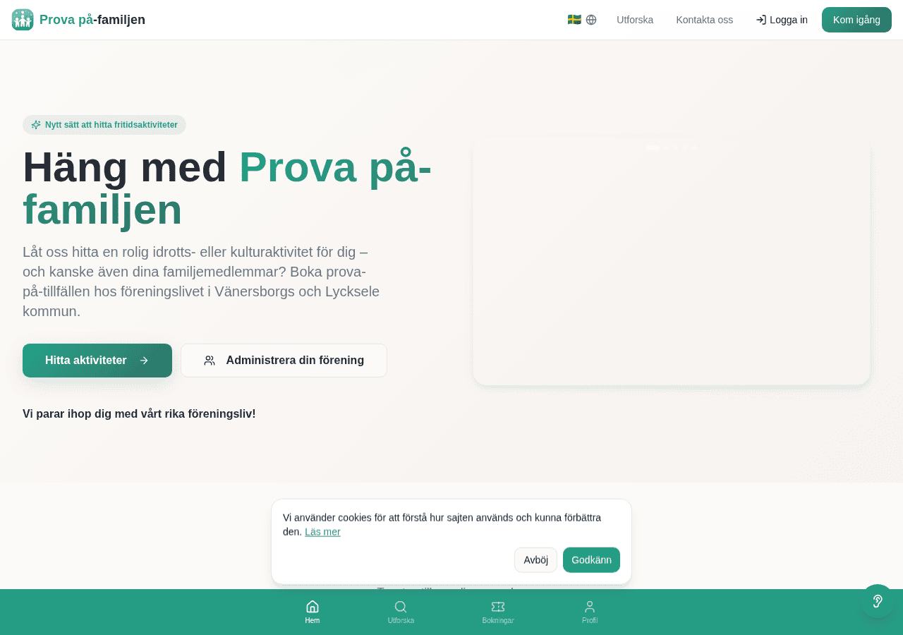 Screenshot of provapafamiljen.se