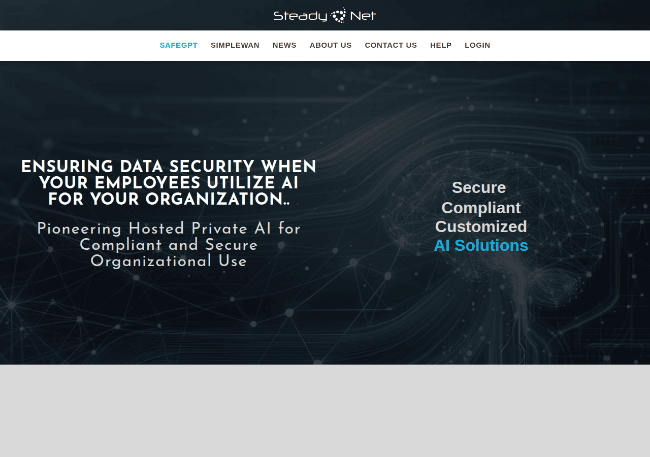 Screenshot of steadynet.ai