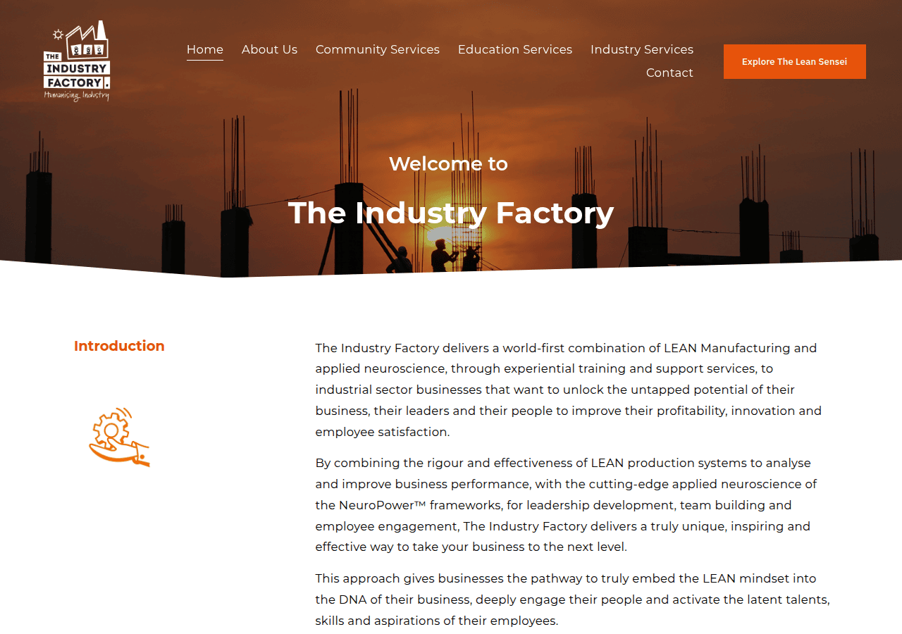 Screenshot of theindustryfactory.com