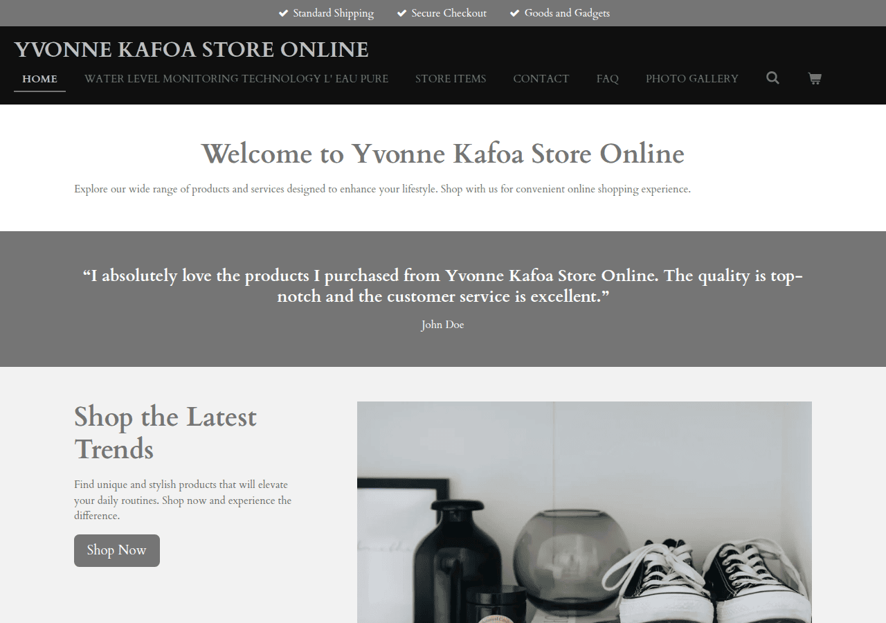 Screenshot of yvonnekafoastoreonline.com