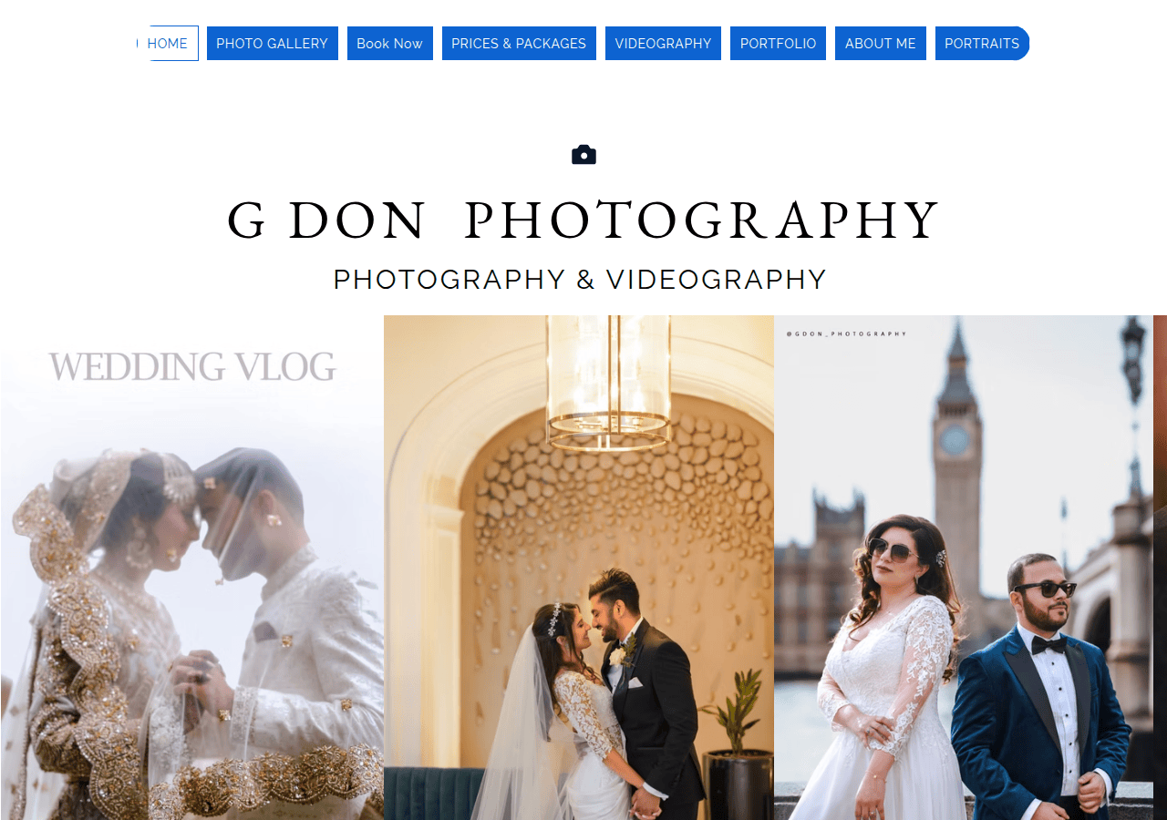 Screenshot of gdonphotography.co.uk
