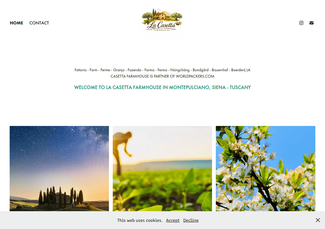 Screenshot of lacasettafarmhouse.com