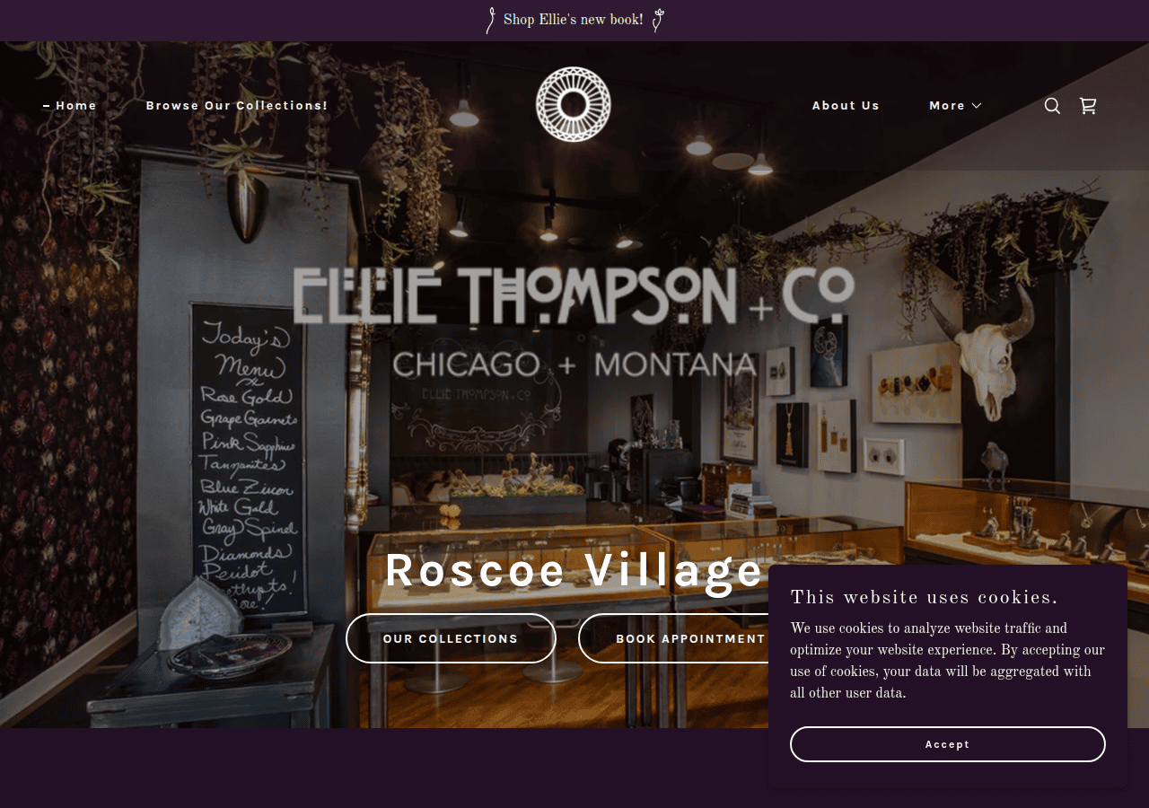 Screenshot of elliethompsonco.com