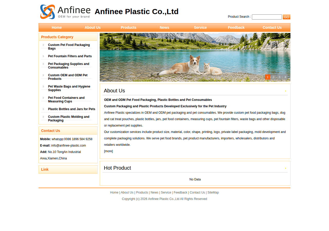 Screenshot of anfinee-plastic.com