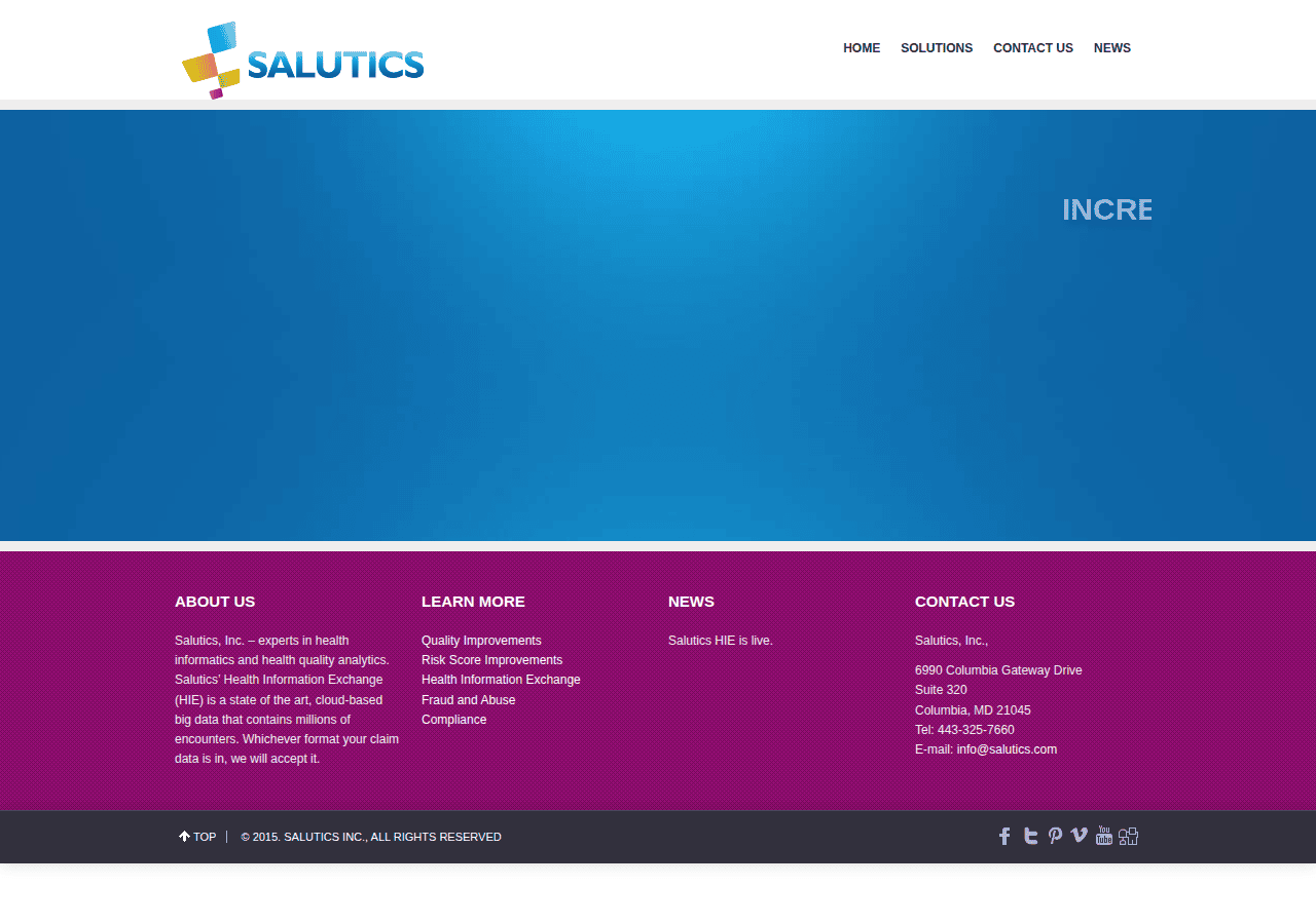 Screenshot of salutics.com