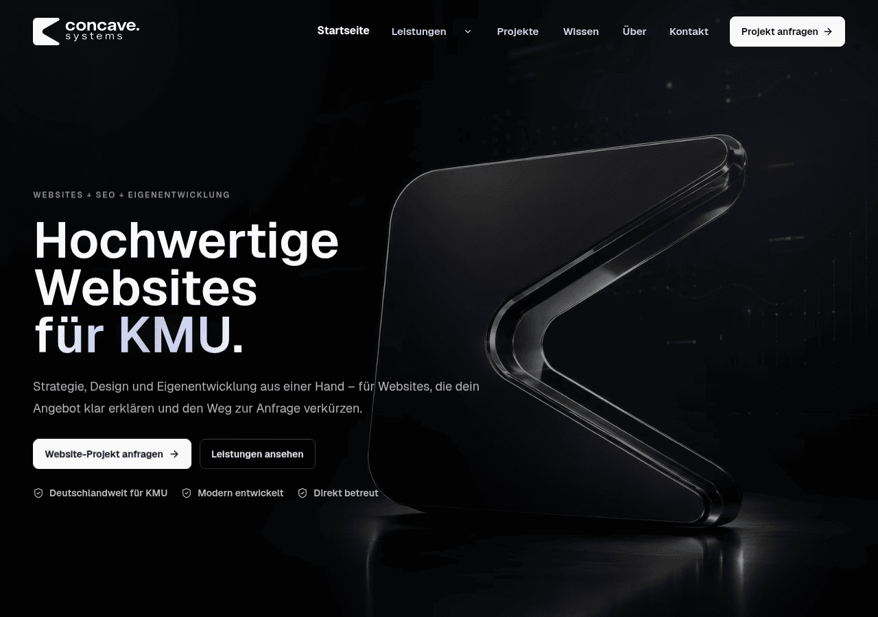 Screenshot of concave.systems
