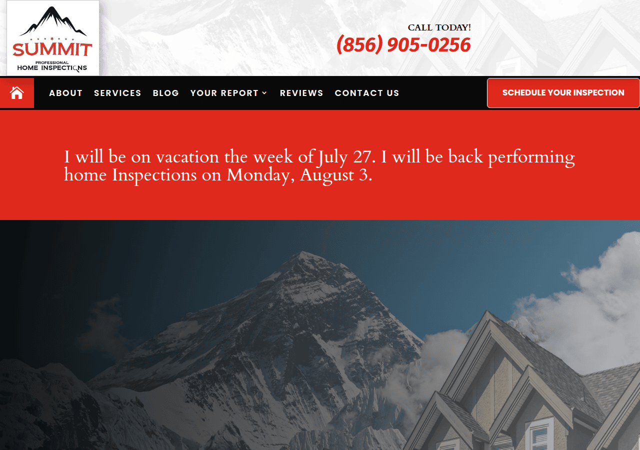 Screenshot of summit-inspection.com