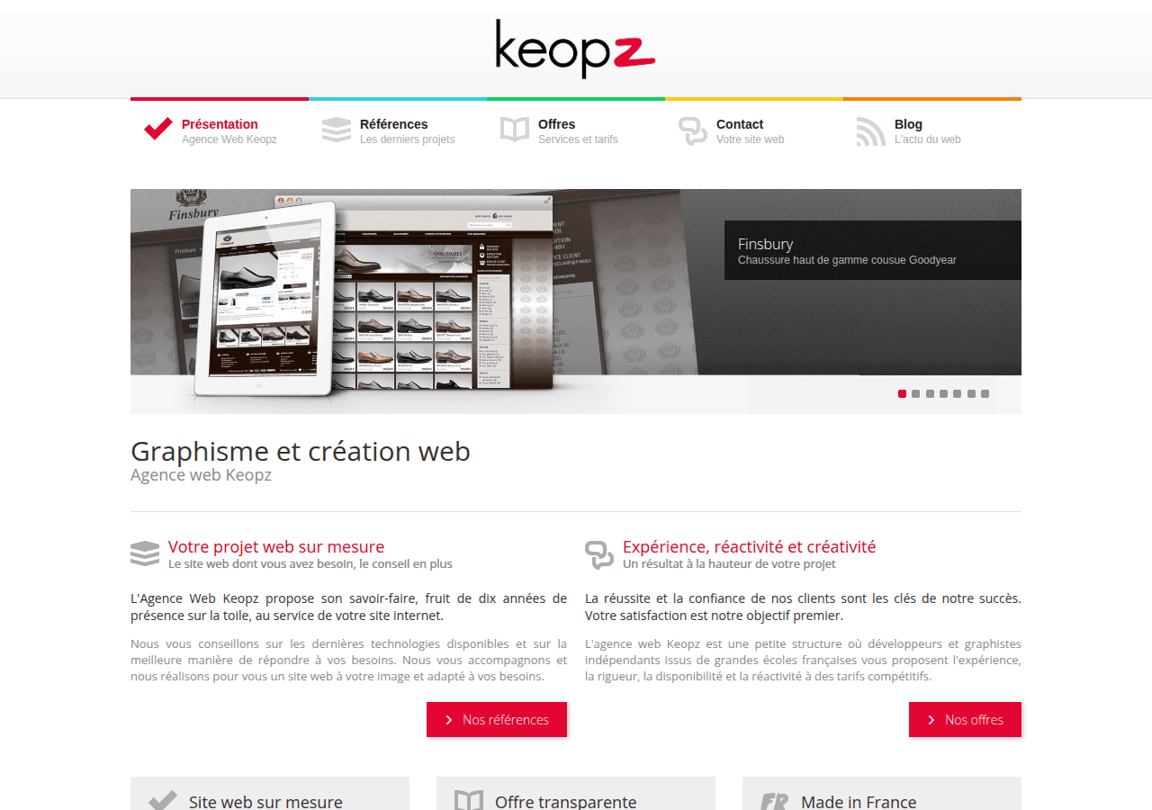 Screenshot of keopz.fr