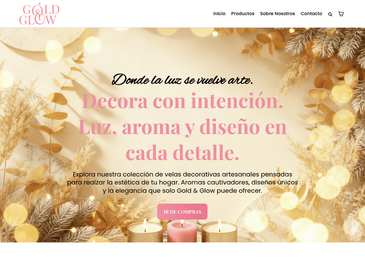 Screenshot of goldandglowbylici.com