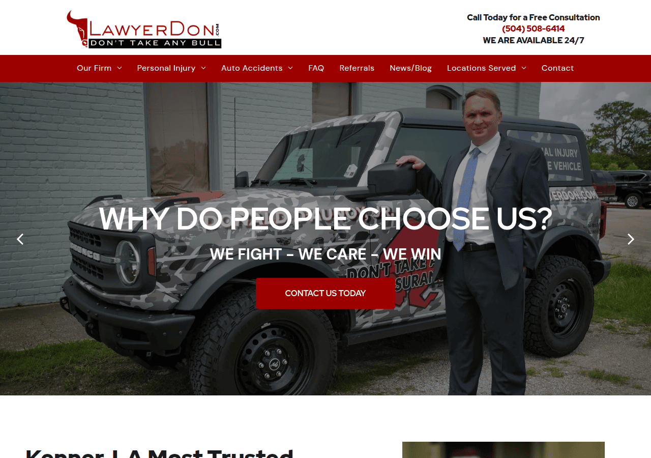 Screenshot of lawyerdon.com