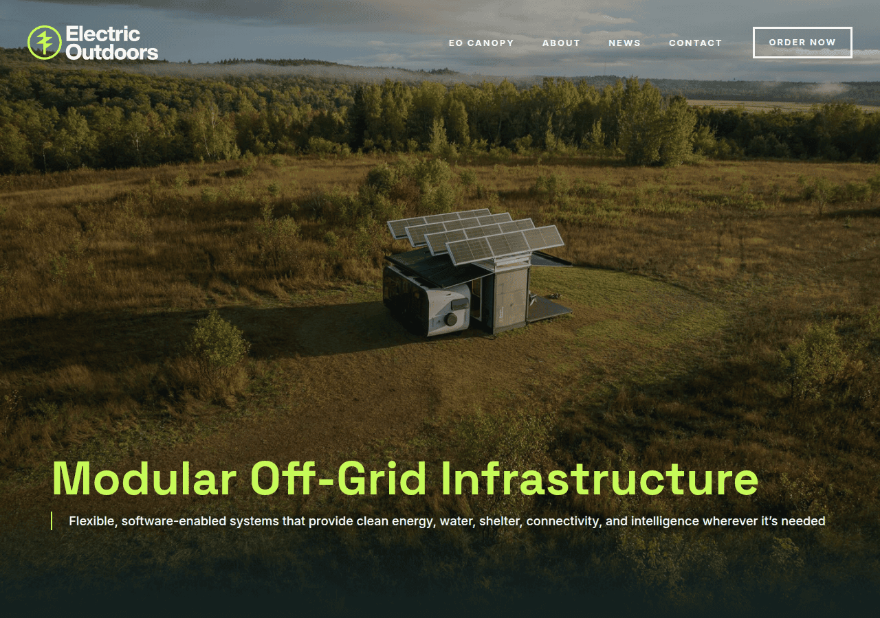 Screenshot of electricoutdoors.com