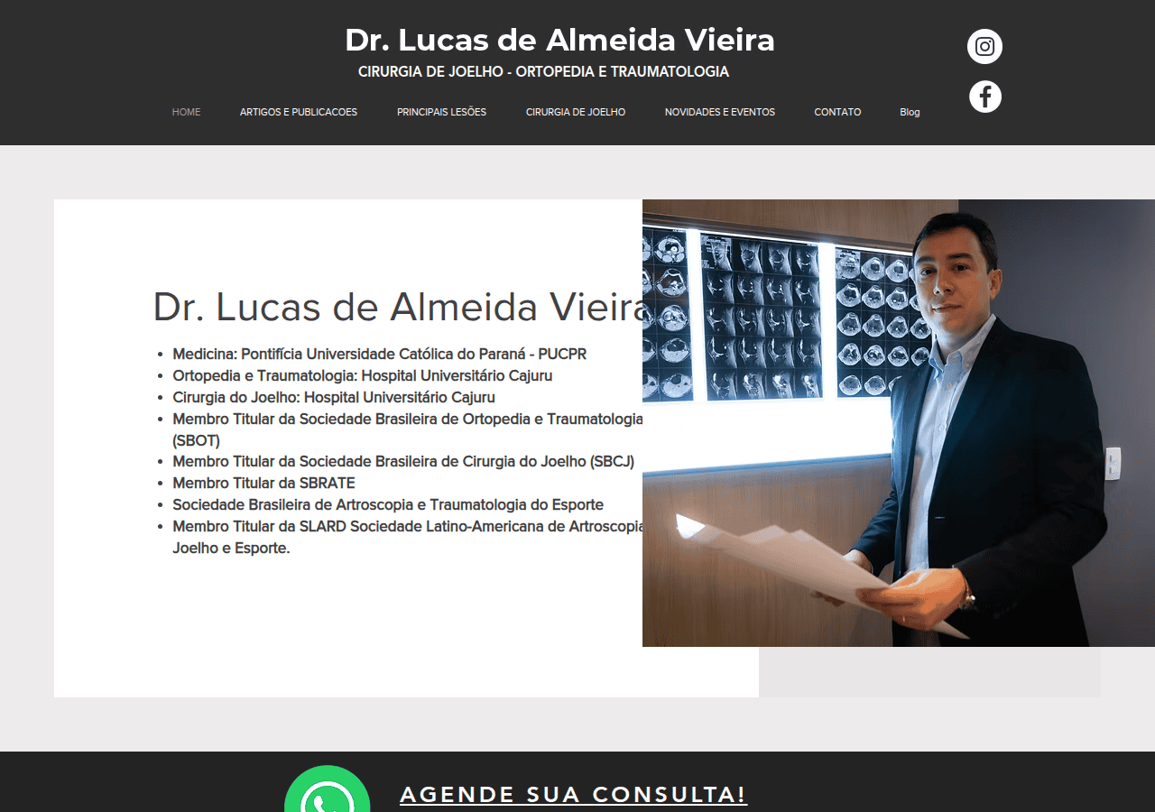 Screenshot of ortopediadejoelho.com.br