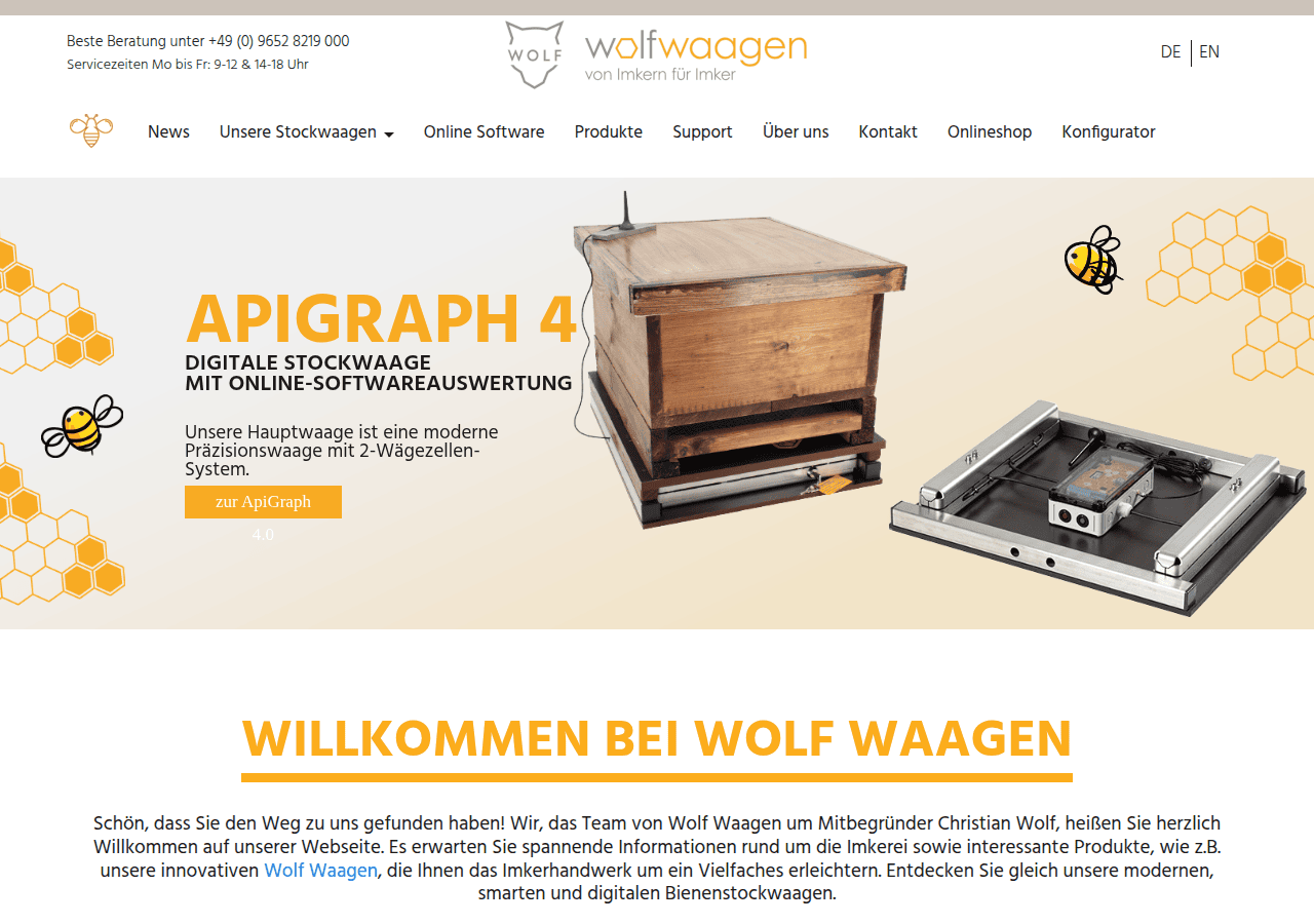 Screenshot of wolf-waagen.de