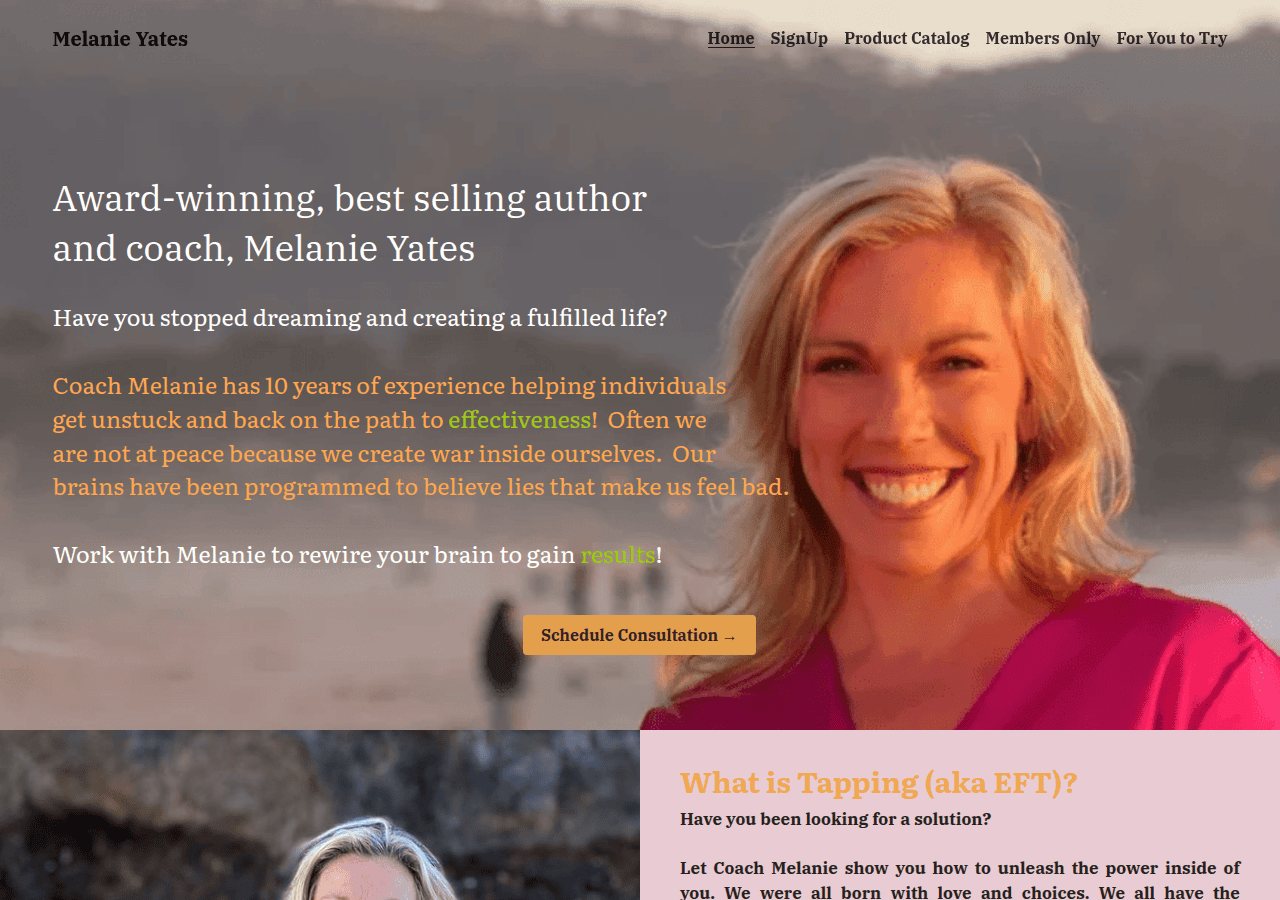 Screenshot of happyjoyousandfree.org